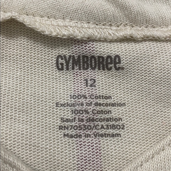 NWOT Kids GYMBOREE Cream and Red Baseball Shirt - Picture 4 of 4